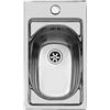Foster Lavello una vasca 1129 000 finitura acciaio inox da 29x50 cm