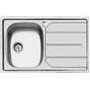 Foster Lavello una vasca con gocciolatorio a destra 1179 062 finitura acciaio inox da 79x50 cm