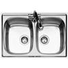 Foster PRONTA CONSEGNA - Foster Lavello due vasche 1279 060 finitura acciaio inox da 79x50 cm