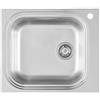 Foster Lavello una vasca 1511 002 finitura acciaio inox da 59x50 cm - Vasca a sinistra