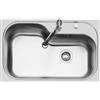 Foster PRONTA CONSEGNA - Foster Lavello una vasca 1579 660 finitura acciaio inox da 79x50 cm