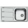 Foster Lavello una vasca con gocciolatoio a sinistra 1971 961 finitura acciaio inox da 86x50 cm