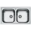 Foster Lavello due vasche 1974 060 finitura acciaio inox da 86x50 cm
