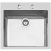 Foster Lavello una vasca 2272 050 finitura acciaio inox da 56x52 cm