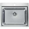 Foster Lavello una vasca 3217 000 finitura acciaio inox da 59x50 cm
