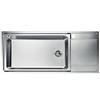 Foster Lavello a una vasca con gocciolatoio a destra 3219 052 finitura acciaio inox da 116x50 cm