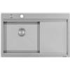 Foster Lavello una vasca con gocciolatoio a destra 1040 052 finitura acciaio inox da 80.6x52 cm