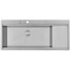 Foster Lavello una vasca con gocciolatoio a destra 1043 052 finitura acciaio inox da 117.5x52 cm