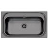 Foster Lavello una vasca 1180 156 finitura acciaio PVD gun metal da 86.5x50.5 cm