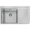 Foster Lavello una vasca con gocciolatoio a destra 1250 052 finitura acciaio inox da 86x52 cm