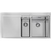 Foster Lavello una vasca con vaschetta e gocciolatoio a sinistra 1251 051 finitura acciaio inox da 100x52 cm