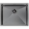 Foster Lavello una vasca 1715 056 finitura acciaio PVD gun metal da 54x44 cm