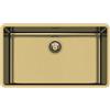 Foster Lavello una vasca 2157 059 finitura acciaio PVD gold da 75x44 cm