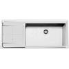Foster Lavello una vasca con gocciolatoio a sinistra 2211 051 finitura acciaio inox da 117.3x51.3 cm