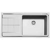 Foster Lavello una vasca con gocciolatoio a sinistra 2263 051 finitura acciaio inox da 98.3x51.3 cm