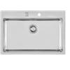 Foster Lavello una vasca 2266 050 finitura acciaio inox da 77x52 cm