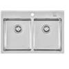 Foster PRONTA CONSEGNA - Foster Lavello due vasche 2269 050 finitura acciaio inox da 77x52 cm