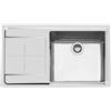 Foster Lavello una vasca con gocciolatoio a sinistra 2280 051 finitura acciaio inox da 87.3x51.3 cm