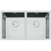 Foster Lavello due vasche 3352 050 finitura acciaio inox da 75x44 cm
