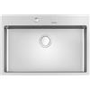 Foster Lavello una vasca 3366 050 finitura acciaio inox da 77x52 cm