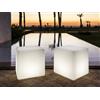 Arkema Design Arkema Pouf luminoso fotovoltaico Iris SL in polietilene finitura neutra