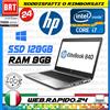 Hp PC NOTEBOOK PORTATILE HP ELITEBOOK 840 G1 I7-4600U 14" RAM 4GB SSD 128GB WIN10