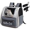 Mocoli Zaino Gatto, Zaino per cani Gatti Trasportino, Zaino portatile traspirante con Tasche Frontali,Trasparente E Traspirante Resistente al Calore Carrier per I Viaggi di Campeggio D'escursione