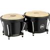Meinl Coppia Bongo 6,5" 7,5" Neri Bonghi Bongos Pelle Naturale Bufalo Corpo ABS