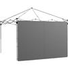 Outsunny Pareti Gazebo 3x3 e 3x6 m in Tessuto Oxford Grigio, Pannello Laterale per Gazebo con Chiusure ad Anello e a Gancio