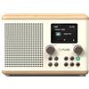 Pure Classic H4 Radio da Cucina Digitale (DAB+/FM, Bluetooth, USB, AUX, Timer da Cucina, Sveglia), Cotone Bianco/Quercia