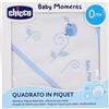 Chicco Quadrato Piquet Blu 0m+ 1 pz Altro
