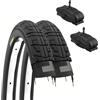 ECOVELO 2 COPERTONI 12 1/2 X 1.75 2 1/4 (47-203) + CAMERE AMERICA PNEUMATICI PER BICI CITY BIKE BIMBO BAMBINA MOUNTAIN BIKE