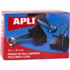 APLI 296883 Fermafogli a Clip da 41 mm, Confezione da 12 Pezzi
