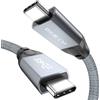 ULT-WIIQ Cavo da USB C a USB C 20Gbps 100W, Cavo USB 3.2 Gen2x2 con trasferimento dati, uscita video 5K/4K@60Hz Compatibile conMacBook Air, Samsung S21/S22, SSD T5 T7 X5, Hub, Monitor (0,5m)