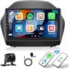 OiLiehu 2+64G Android 13 Stereo per Auto per Hyundai Tucson IX35 2010-2015 con Apple CarPlay Android Auto Wireless 10.1'' Touch Screen Autoradio con Navi WiFi Bluetooth FM RDS HiFi EQ