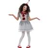 SMIFFYS Costume Donna Clown Vintage, Grigio e Rosso, con Abito e Fascia Halloween