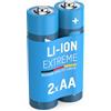 ANSMANN Extreme Lithium Batterie AA Mignon - un Pacco da 2 - 1,5V | LR6 - Alta capacità, estremamente leggera - potenza + 700% in piu di Alkalineon Aa Batteria, 700% More Power