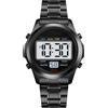 findtime Orologi digitali da uomo di lusso sportivo orologio da uomo militare in acciaio inox LED sveglia digitale orologio da polso da uomo impermeabile con cronometro data Dual Time 12/24H multifunzione