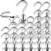 MIN CI 26 Pezzi Ganci Magnetici Extra Forti, 16mm Gancio Magneti Da Magneti ai Neodimio Forte Forza Di Trazione 10kg, Magnete Con Potenti Magnete Con Occhiello Rotondo Ganci Da Cucina