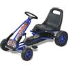 Vidaxl Go Kart a pedali con seduta regolabile Blu
