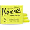 Kaweco Nuove cartucce d'inchiostro Kaweco 6 pezzi | Giallo luminoso