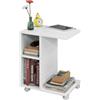 SoBuy® FBT48-W,Tavolino Consolle su rotelle,Tavolino da divano,bianco,IT