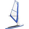 vidaXL Set Tavola Gonfiabile da SUP con Vela Blu e Bianco