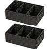 Wenko Set 2 Cestino Porta Utensili Adria Nero 32 X 10 X 21