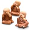 Zen Light Trio di statue Saggio Bonzen - Non vedere nulla - Non sentire nulla - Niente dire - Un insieme simbolico per un'atmosfera pacifica e serena - Idea regalo unica -H 7 cm - Zen'Light