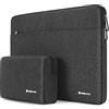 NIDOO 12,5 Pollici Laptop Sleeve Custodia Protettiva Custodie Morbide Portatile con Borsa Accessori per 12.9 iPad Pro/13 14 MacBook Pro Air/Surface Pro 8 X/ThinkPad X13 Yoga/X1 Carbon, Grigio Scuro