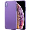 doupi UltraSlim Custodia per iPhone XS Max (iPhone 10s Max) 6,5 Pollici, Satinato fine Piuma Facile Mat Semi Trasparente Cover, Purple