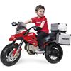 Peg Perego Ducati Enduro - Moto Elettrica per Bambini dai 3 Anni con Batteria Ricaricabile 12V,Velocità Fino a 8 km/h, Dettagli Realistici, Ruote con Battistrada in Gomma, 2 Velocità, Clacson