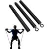 QWORK® Barra di resistenza per pilates, casa, palestra, fitness, allenamento per allenamento della forza, esercizi cardio, 108 cm, carico massimo 362,9 kg (bastone rimovibile portatile x3)