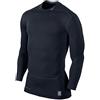 Nike, Maglietta a Manica Lunga Uomo Core Compression Mock 2.0, Blu (Dark Obsidian/Cool Grey), M